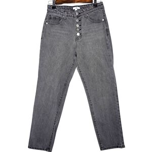 BP High-Rise Mom Jean Light Wash Gray with Button Enclosure Jeans Size 26